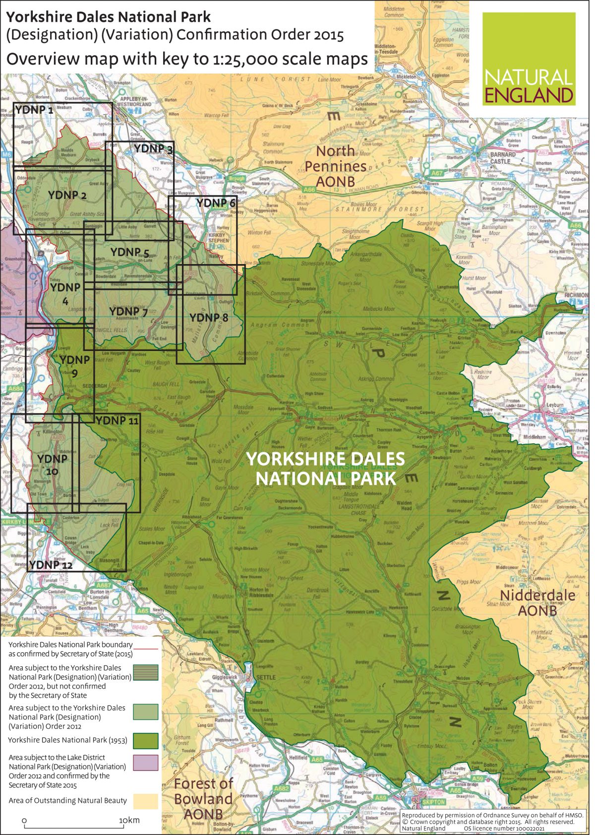 Karte Yorkshire Dales National Park PEMPAW Karte Yorkshire Dales National Park PEMPAW